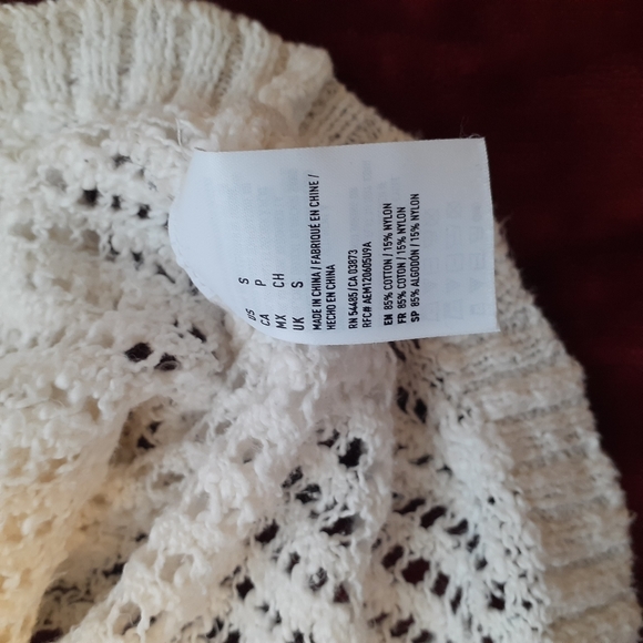 ❤ White American Eagle AE Knit Sweater Size S - Picture 5 of 5